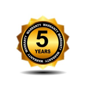 5 years warranty